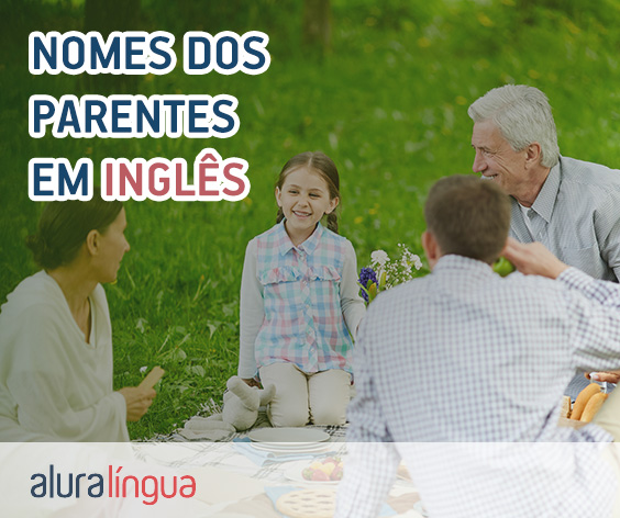 Nome de todos os membros da família em inglês: Mom, Dad, Sister